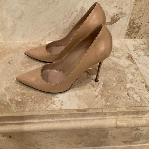 SERGIO ROSSI GODIVA TAN LEATHER STILETTOS SIZE 38.5 - Picture 3 of 4